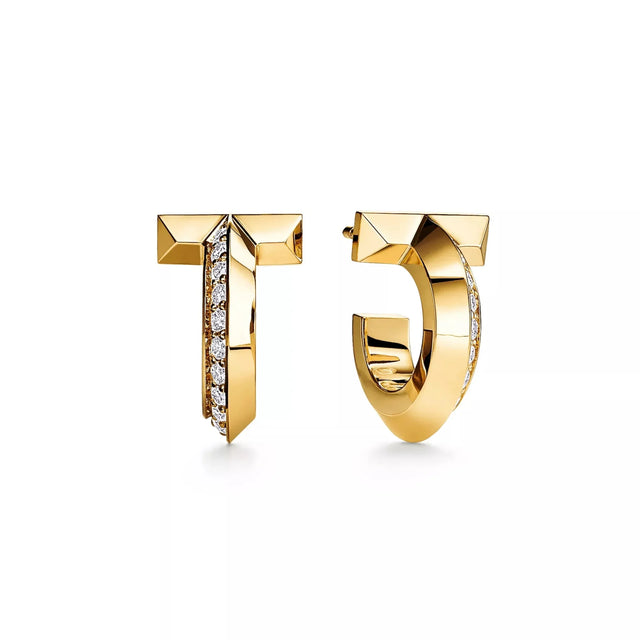 T1 Pavé Bold Hoop Earrings