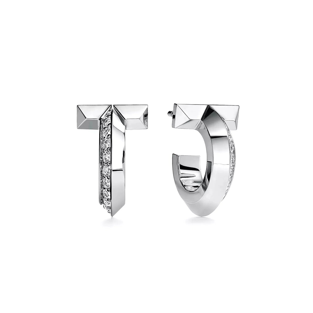 T1 Pavé Bold Hoop Earrings