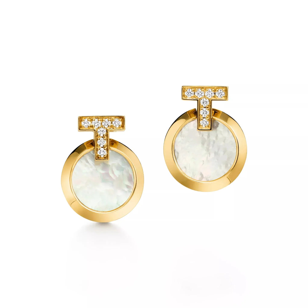 T1 Pavé Circle Drop Earrings