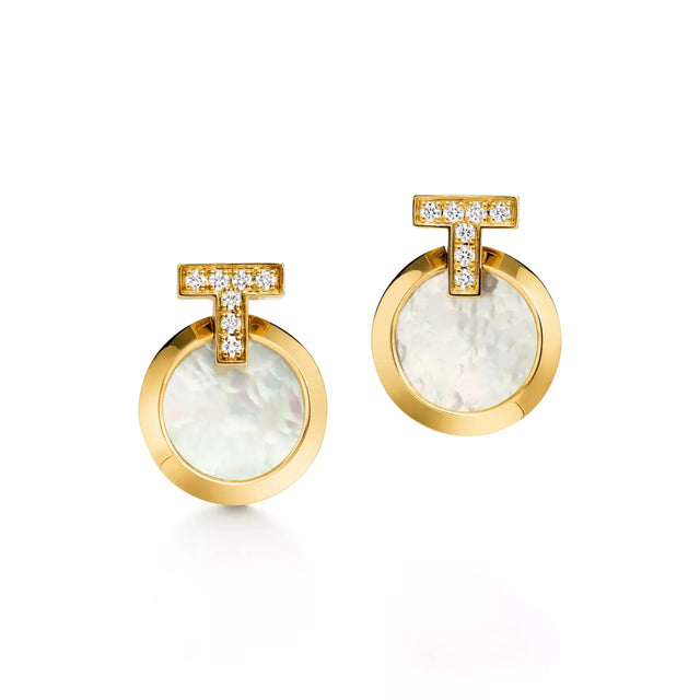 T1 Pavé Circle Drop Earrings
