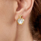 T1 Pavé Circle Drop Earrings
