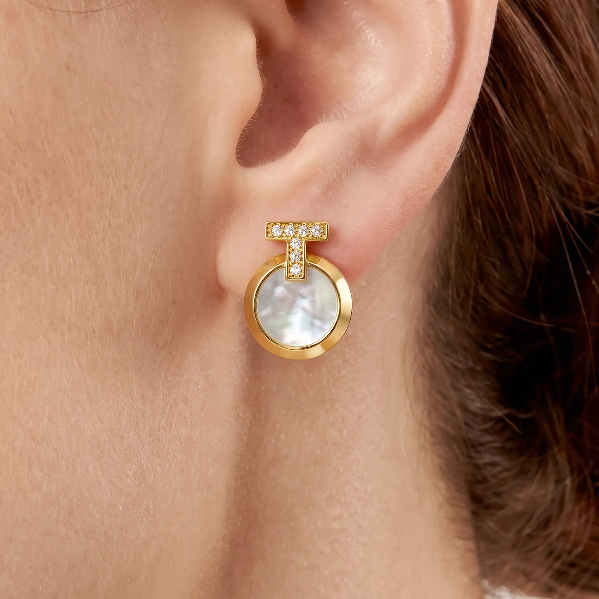 T1 Pavé Circle Drop Earrings