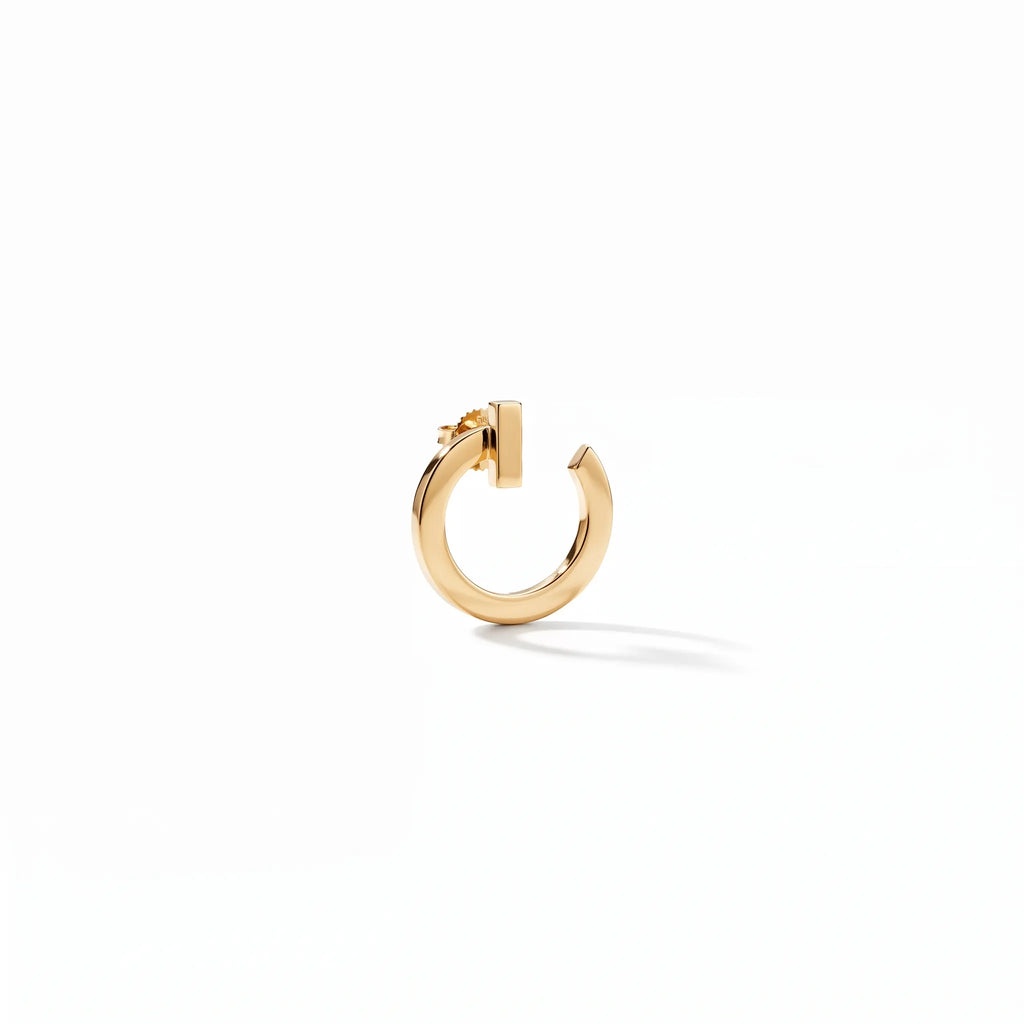 T1 Pavé Open Circle Hoop Earrings