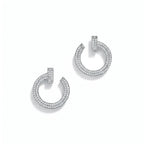 T1 Pavé Open Circle Hoop Earrings