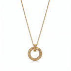 T1 Pavé Open Circle Pendant Necklace