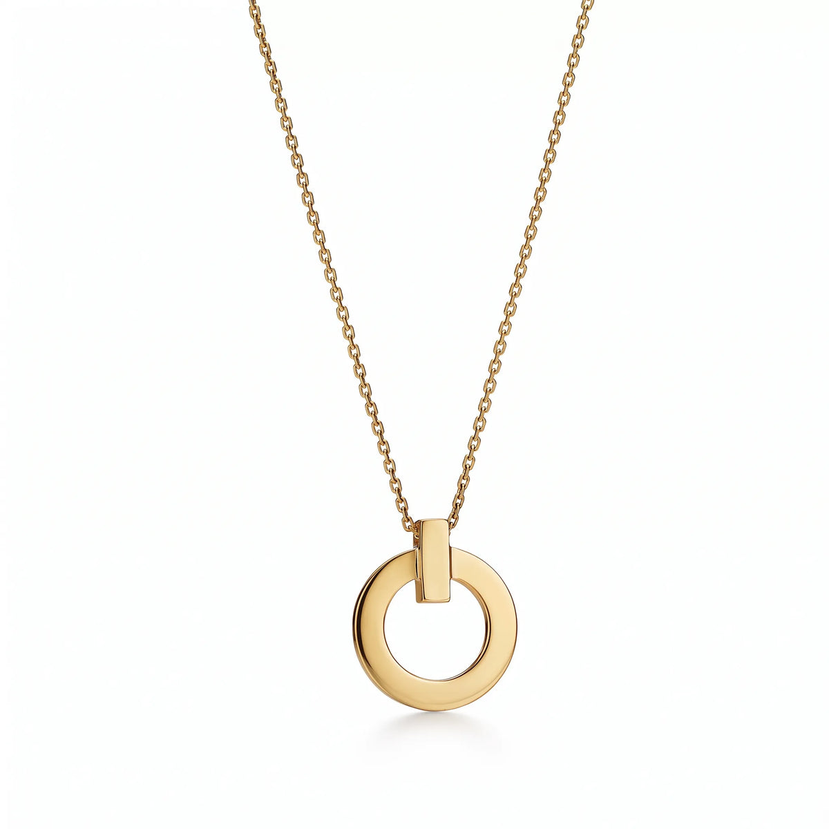 T1 Pavé Open Circle Pendant Necklace