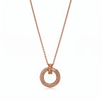 T1 Pavé Open Circle Pendant Necklace