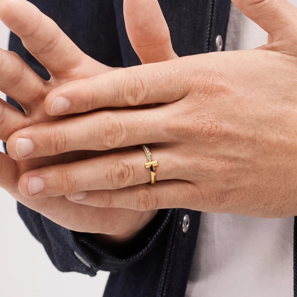 T1 Split Band Pavé Ring