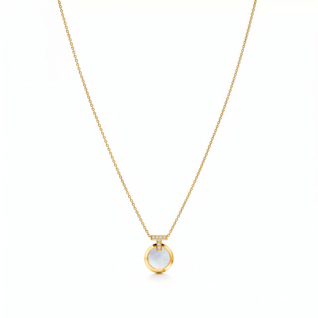 T1 Two-Tone Reversible Disc Necklace