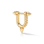 Titan Petite Pavé Spear Hoop Earrings