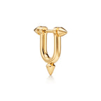 Titan Petite Pavé Spear Hoop Earrings
