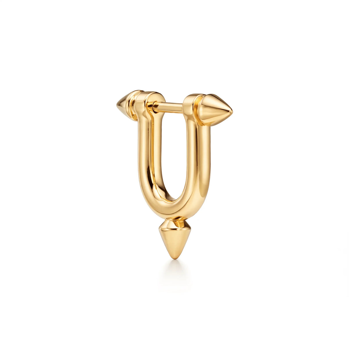 Titan Petite Pavé Spear Hoop Earrings