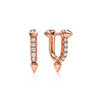 Titan Petite Pavé Spear Hoop Earrings