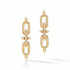 Titan Spear Double Link Drop Earrings