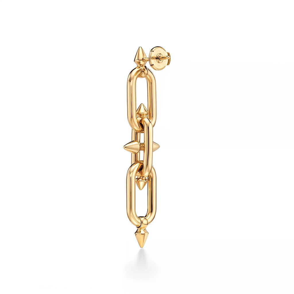 Titan Spear Double Link Drop Earrings