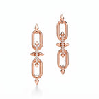 Titan Spear Double Link Drop Earrings