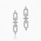Titan Spear Double Link Drop Earrings