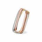 Trinity Continuum Three-Tone Square Link Bangle