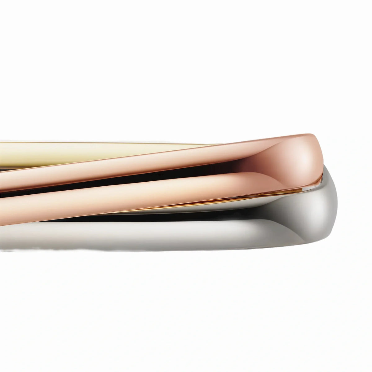 Trinity Continuum Three-Tone Square Link Bangle