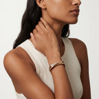 Trinity Continuum Three-Tone Square Link Bangle