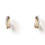 Trinity Harmonie Three-Tone Band Earrings