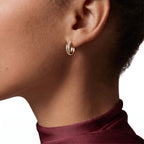 Trinity Harmonie Three-Tone Band Earrings