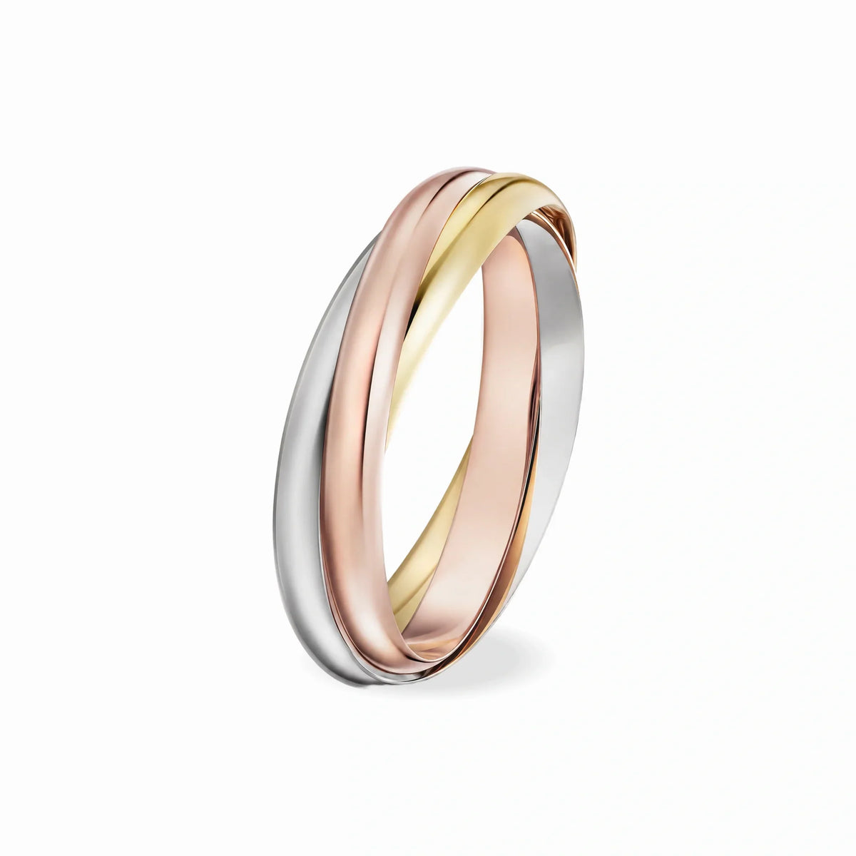 Trinity Harmonie Three-Tone Interlocking Bangle