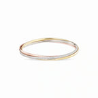 Trinity Lumiere Three-Tone Pavé Bangle