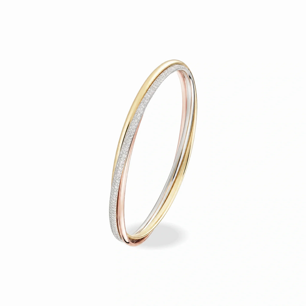 Trinity Lumiere Three-Tone Pavé Bangle