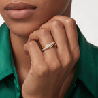 Trinity Three-Tone Pavé Rolling Ring