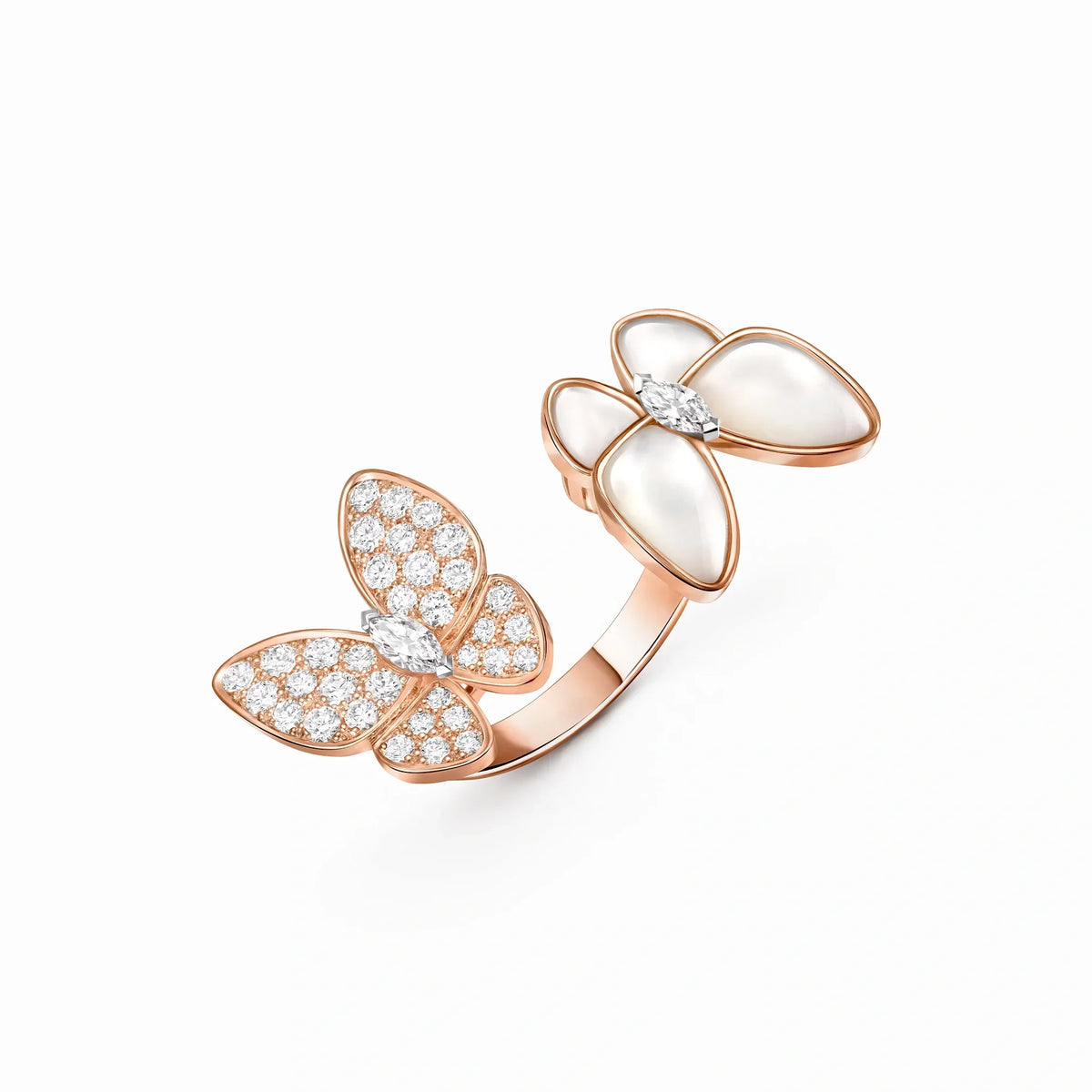 Two Butterfly Jardin Bypass Ring