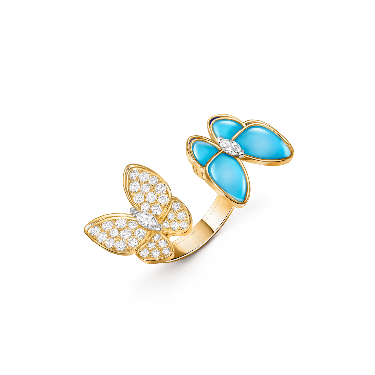Two Butterfly Jardin Bypass Ring