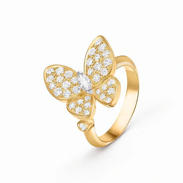 Two Butterfly Lumiere Wrap Ring