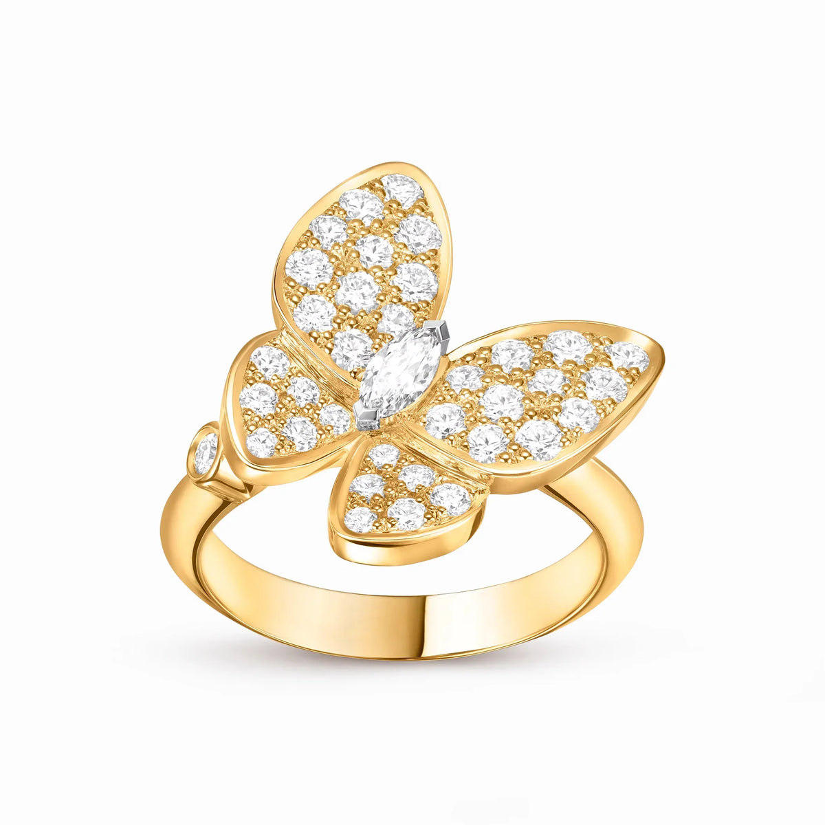 Two Butterfly Lumiere Wrap Ring
