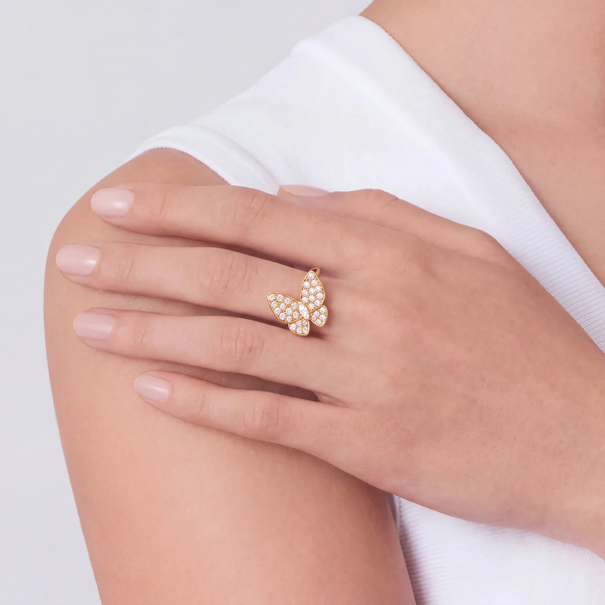 Two Butterfly Lumiere Wrap Ring