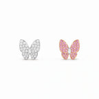Two Butterfly Sparkling Butterfly Earrings