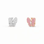 Two Butterfly Sparkling Butterfly Earrings