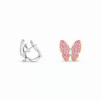 Two Butterfly Sparkling Butterfly Earrings