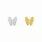 Two Butterfly Sparkling Butterfly Earrings