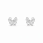 Two Butterfly Sparkling Butterfly Earrings