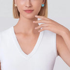 Two Butterfly Turquoise Wing Earrings