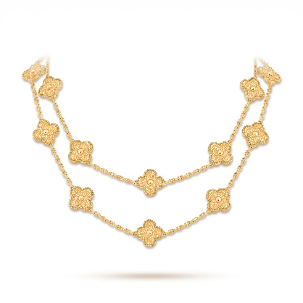 Vintage Alhambra 20 Clover Long Necklace