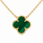 Vintage Alhambra Black Clover Pendant Necklace