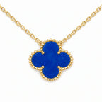 Vintage Alhambra Black Clover Pendant Necklace