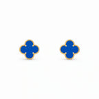 Vintage Alhambra Blue Clover Earrings