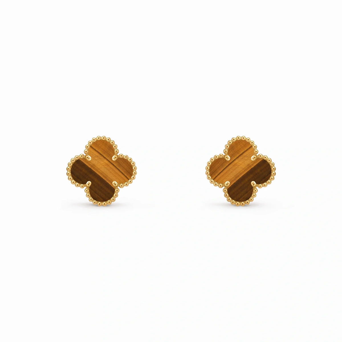 Vintage Alhambra Blue Clover Earrings