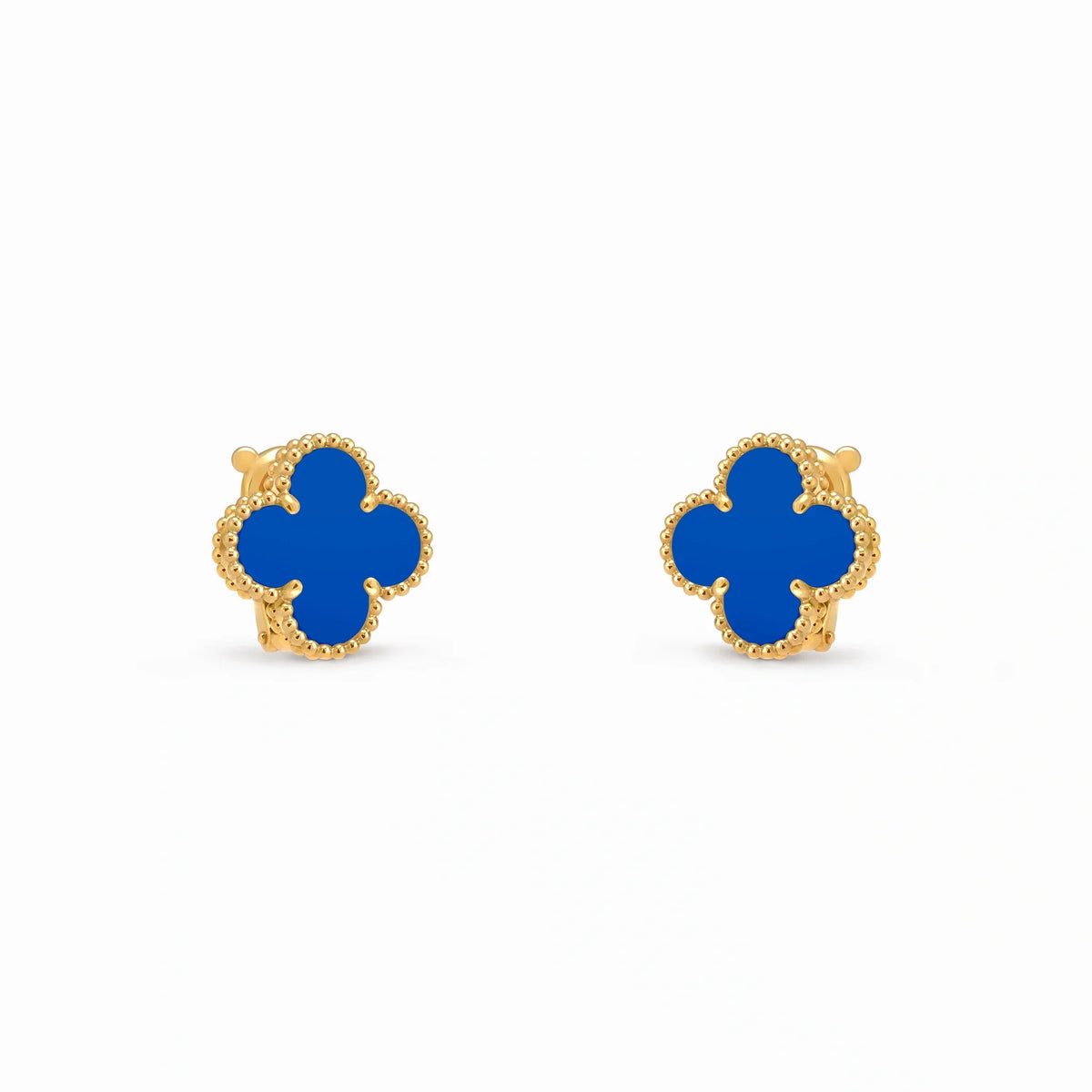 Vintage Alhambra Blue Clover Earrings