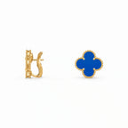 Vintage Alhambra Blue Clover Earrings