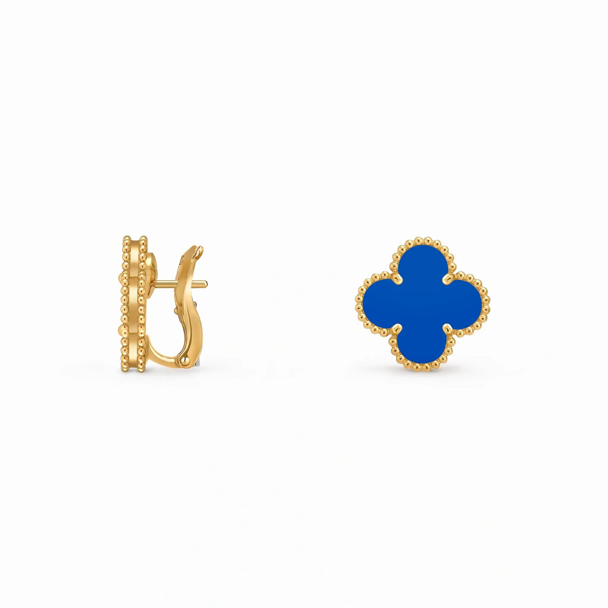 Vintage Alhambra Blue Clover Earrings