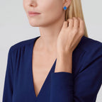 Vintage Alhambra Blue Clover Earrings